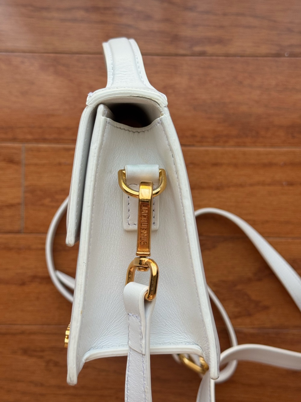 Jacquemus Le Grand Bambino Leather Top-Handle Bag White - Picture 5 of 17